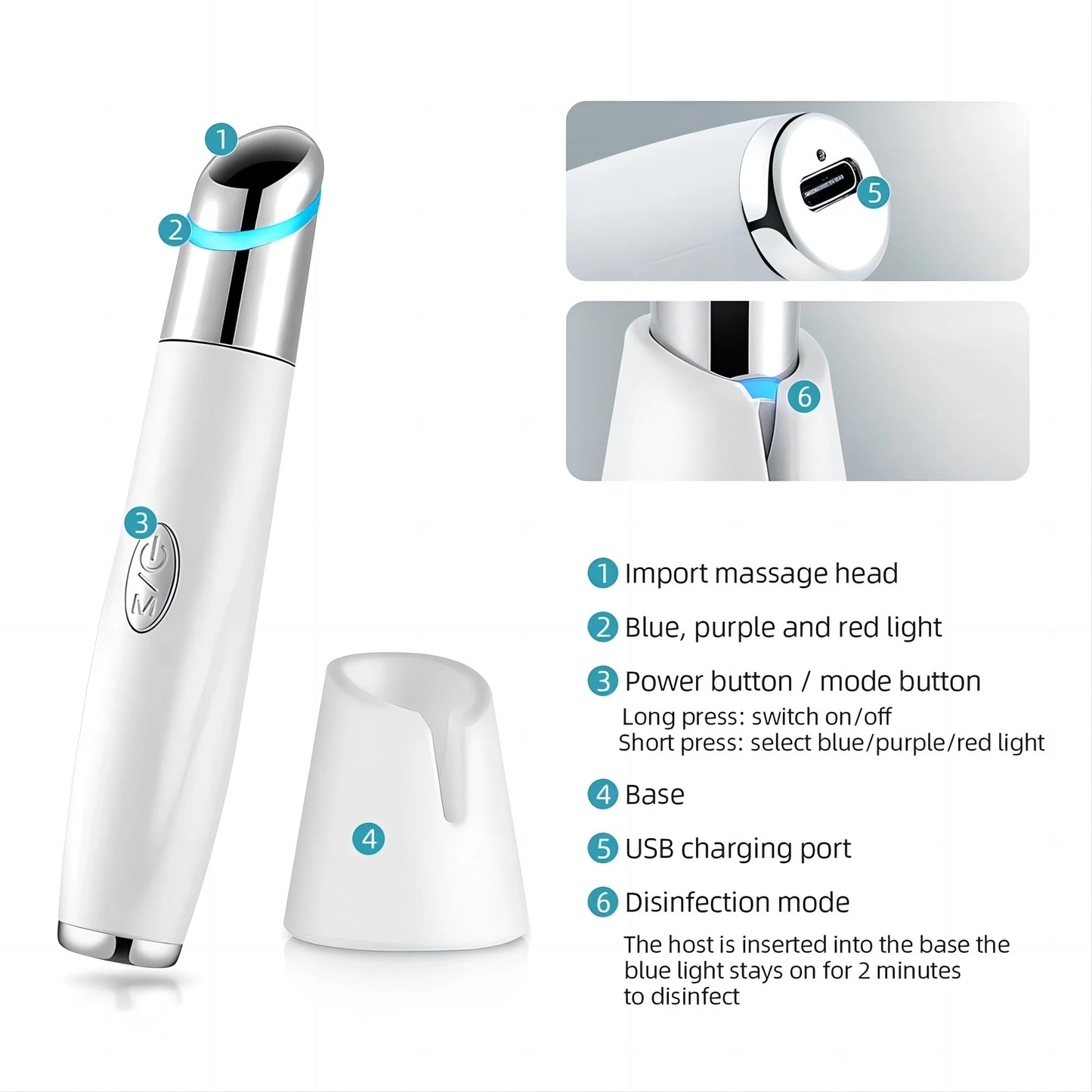Portable Eye Lift Wand & Facial Massager