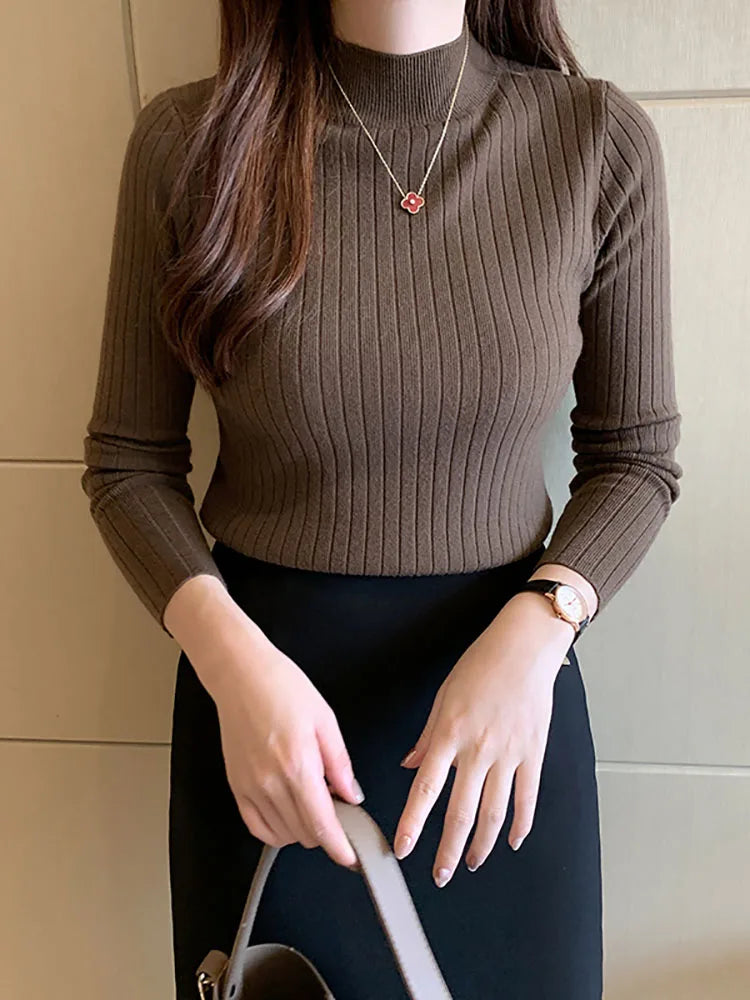 Elegant Knit Slim Sweater
