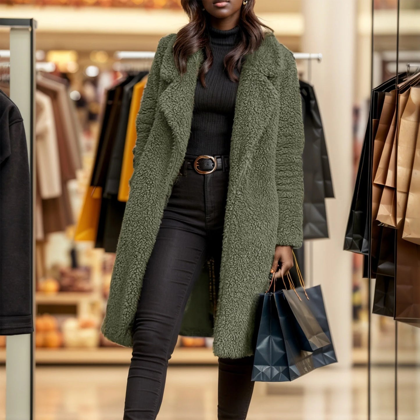 Retro-Inspired Winter Wool Blend Coat