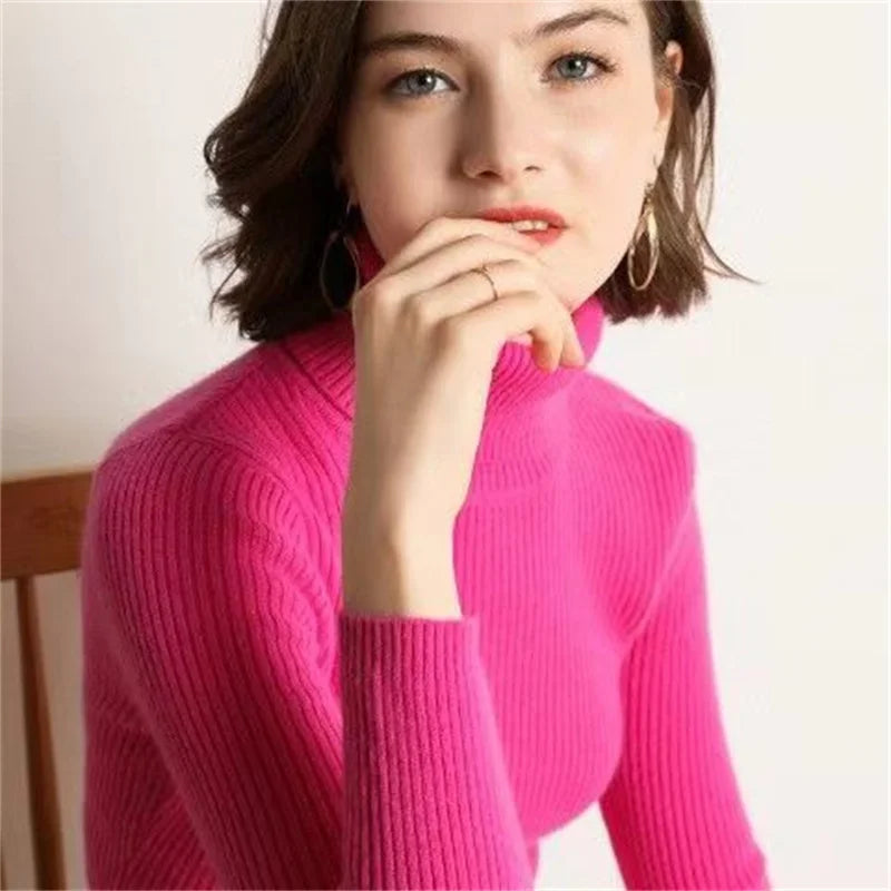 Slim Fit Scarf Collar Pullover