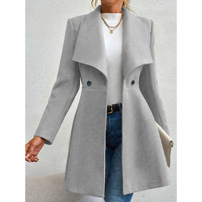 Mia Muse Women's Red Winter Button Coat