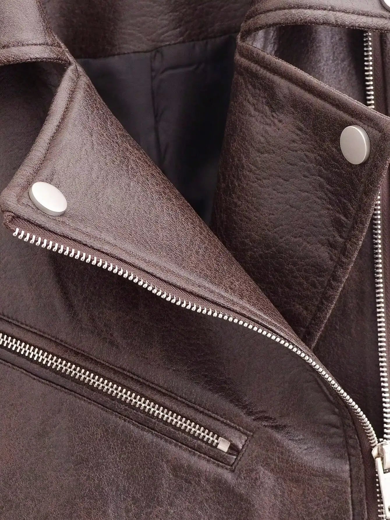 Vintage PU Leather Biker Jacket