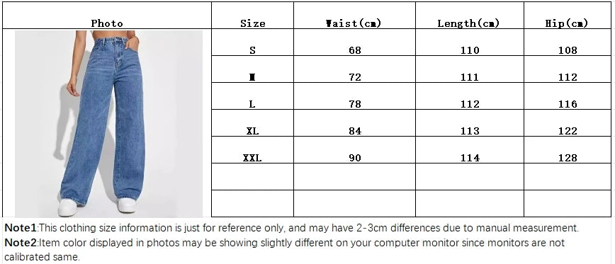 High-Waist Baggy Straight Jeans – Retro Street Style