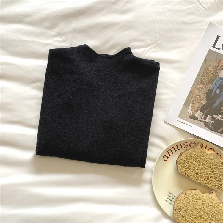 Cozy Acrylic-Cotton Turtleneck Sweater