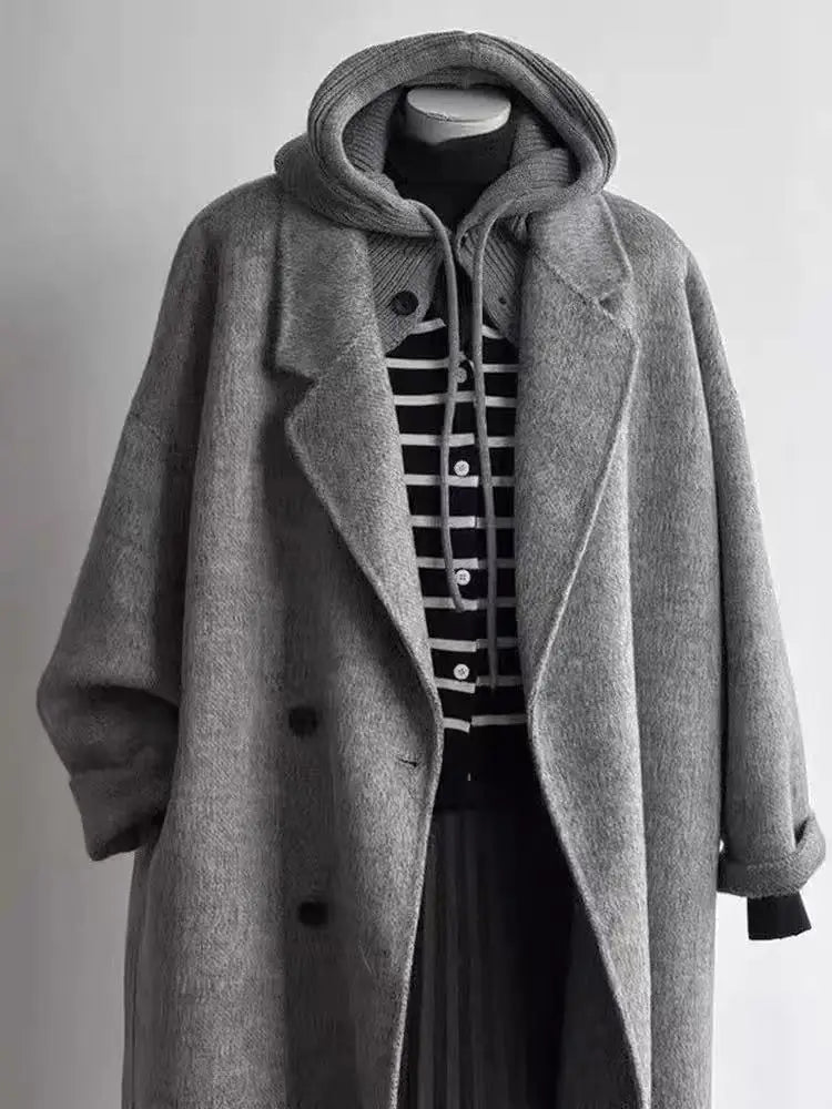 Mid-Length Wool Blend Coat